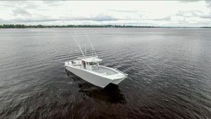 Freeman 42LR Freeman 42LR 2020 boat on calm water under cloudy sky.