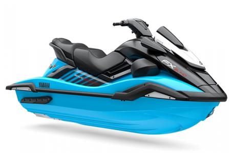 Yamaha Boats WaveRunner FX SVHO 2025 Yamaha WaveRunner FX SVHO, sleek blue design, advanced watercraft technology.