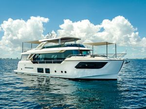 Absolute Navetta 73 Luxury Absolute Navetta 73 yacht cruising on open water, 2022 model.