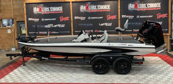 Triton 20XP 2024 Triton 20XP fishing boat on display at Angler's Choice showroom.