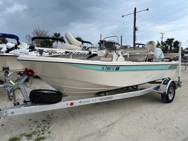 Carolina Skiff 178 JLS 2023 Carolina Skiff 178 JLS boat on trailer, parked outdoors.