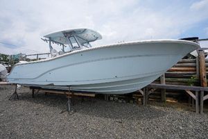 Sea Fox 328 Commander 2025 Sea Fox 328 Commander boat on display outdoors.