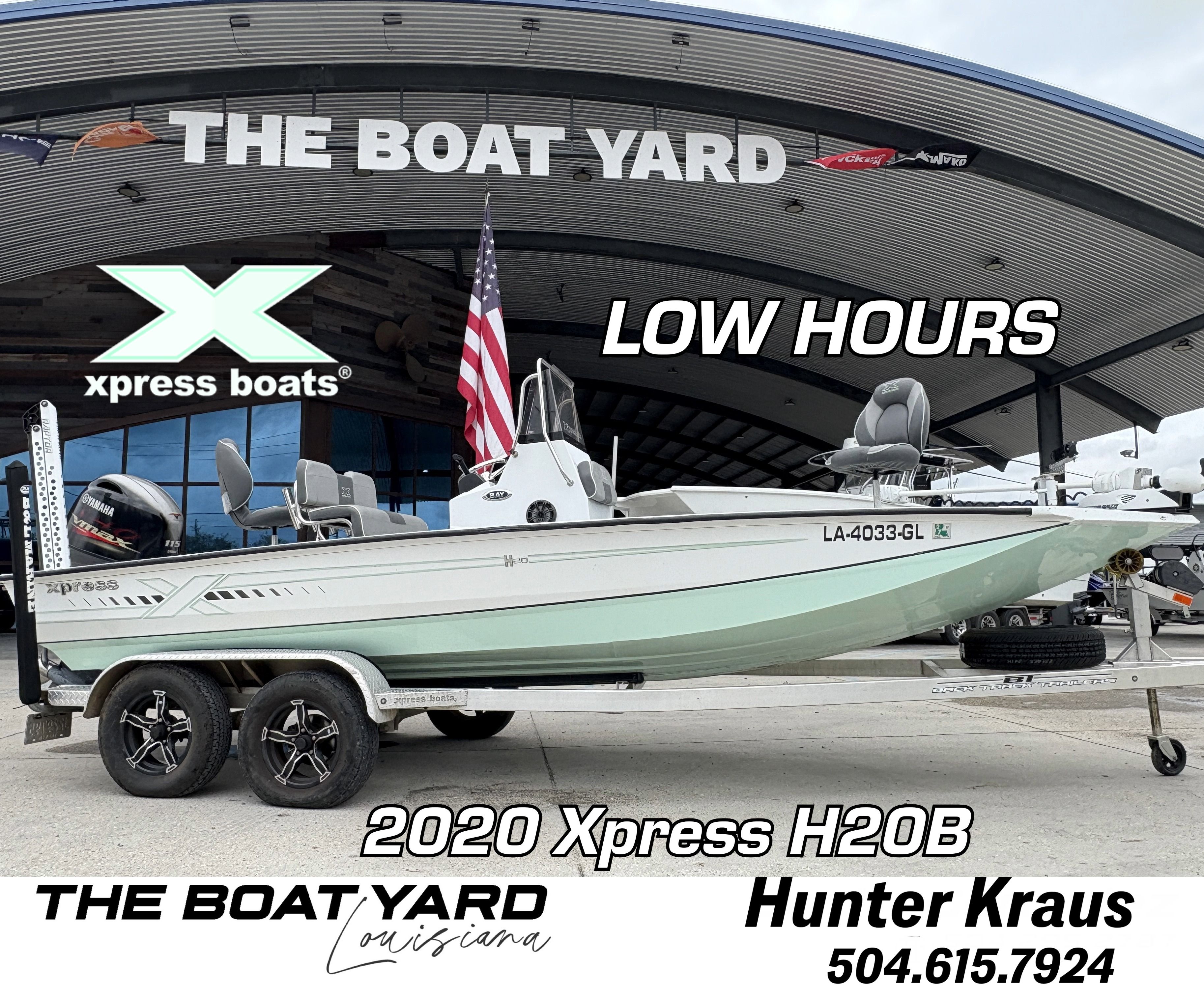 Xpress H20B Bay 2020 Xpress H20 B boat at The Boat Yard, Louisiana, with low hours.