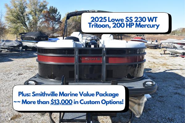 Lowe SS 230 WT TRITOON 2025 Lowe SS 230 WT Tritoon boat with 200 HP Mercury engine, custom options included.