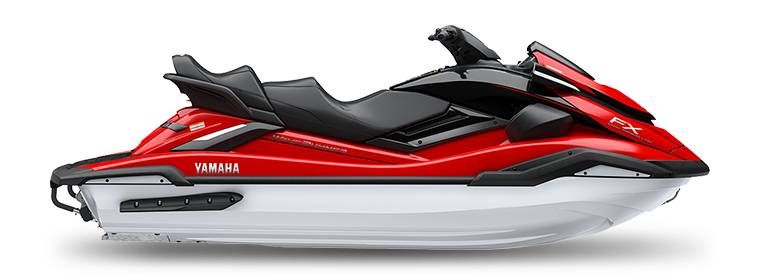 Yamaha Boats Waverunner FX Cruiser HO w/ Audio 2026 Yamaha Waverunner FX Cruiser HO with Audio, red and black jet ski, side view.