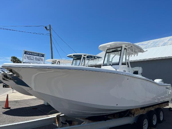 Tidewater 272 CC Adventure 2024 Tidewater 272 CC Adventure boat on trailer at O'Neill's Marina.