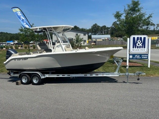 Key West 239 FS 2023 Key West 239 FS boat on trailer at M&M Marine dealership.