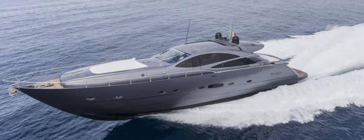 Pershing 76 Luxury 2004 Pershing 76 yacht cruising on open water, showcasing sleek design and speed.