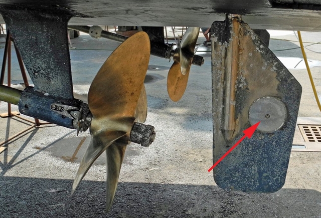 Protecting Metal Rudders With Sacrificial Anodes