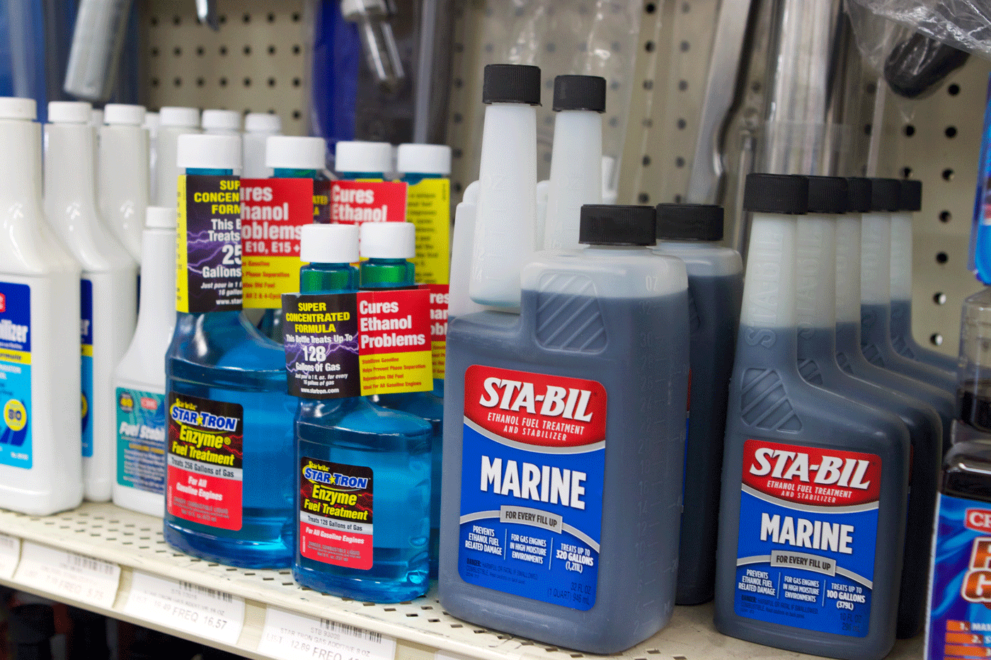 Adding a fuel stabilizer to your fuel tank is a must at winterization time.