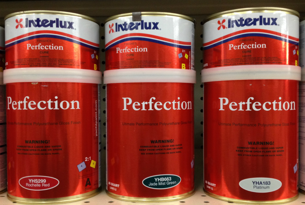 Two-part paints like Interlux Perfection can be trickier to work with than single-part paints, but tend to provide longer-lasting results.