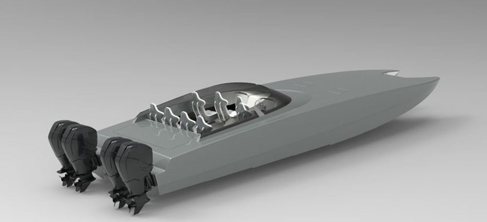 Skater Adapting Large Catamarans For Outboard Power