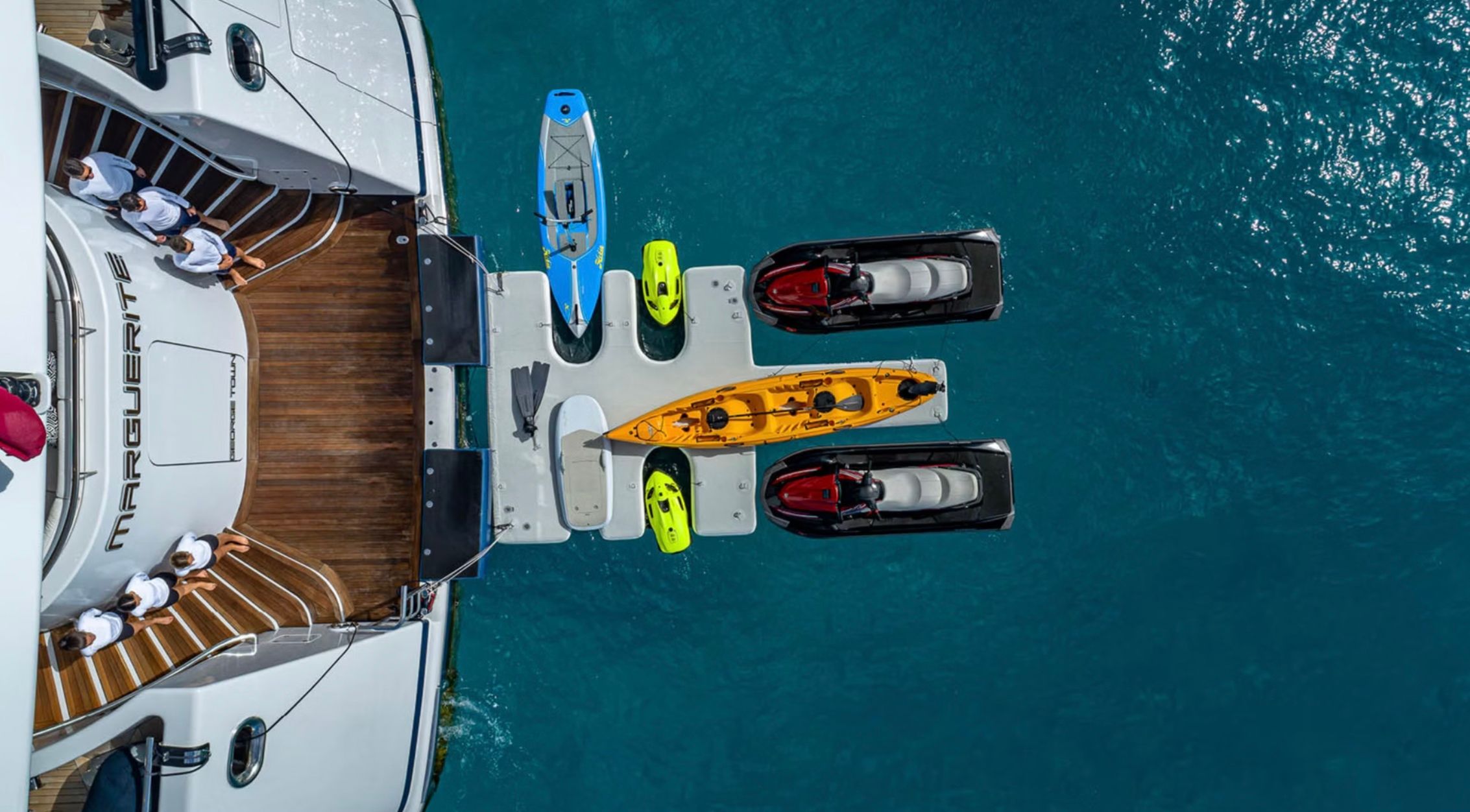 Plenty of toys aboard Marguerite Superyacht