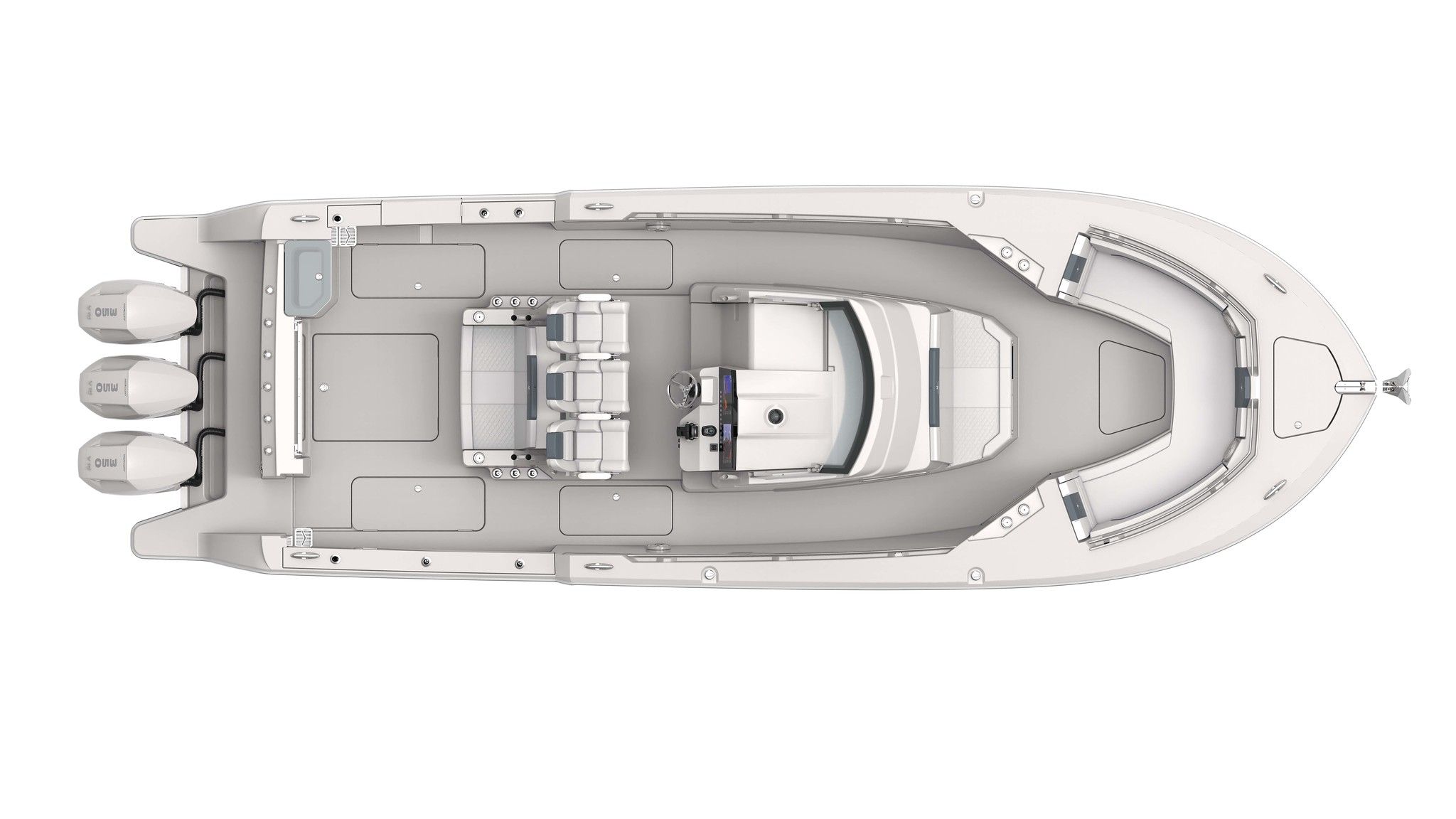 Cockpit Layout of Bertram 34CC.