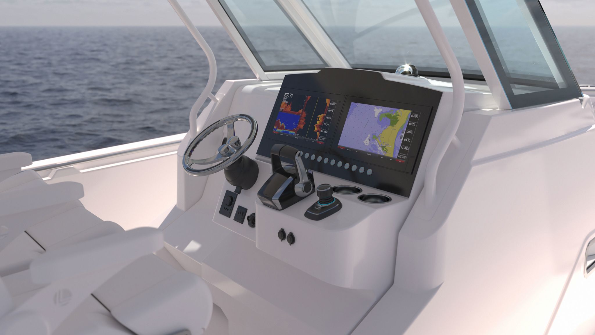 Helm Station On Bertram 34CC