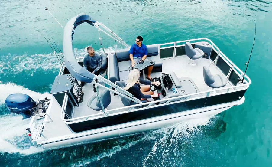 tahoe fishing pontoon boat stx 19