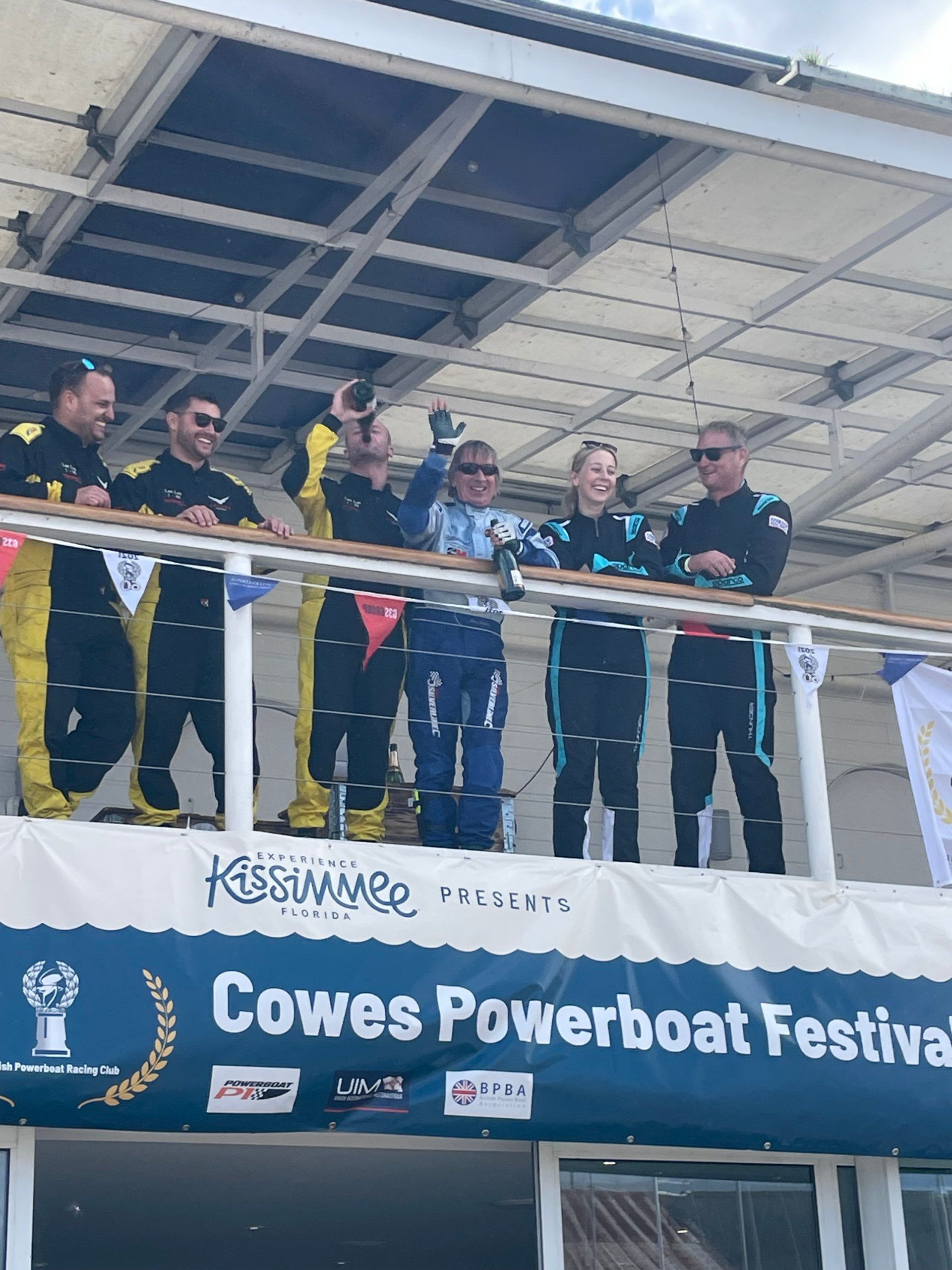 Racers In The Stands at Cowes-Torquay Races