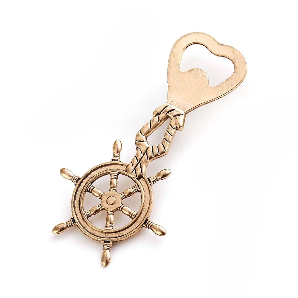 Boat Bottle Opener With Nautical Theme Ship Steering Wheel 